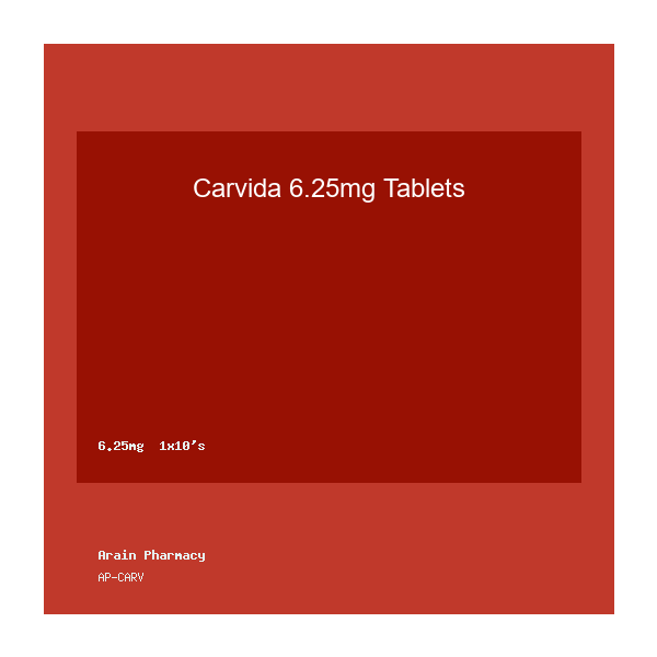 Carvida 6.25mg Tablets