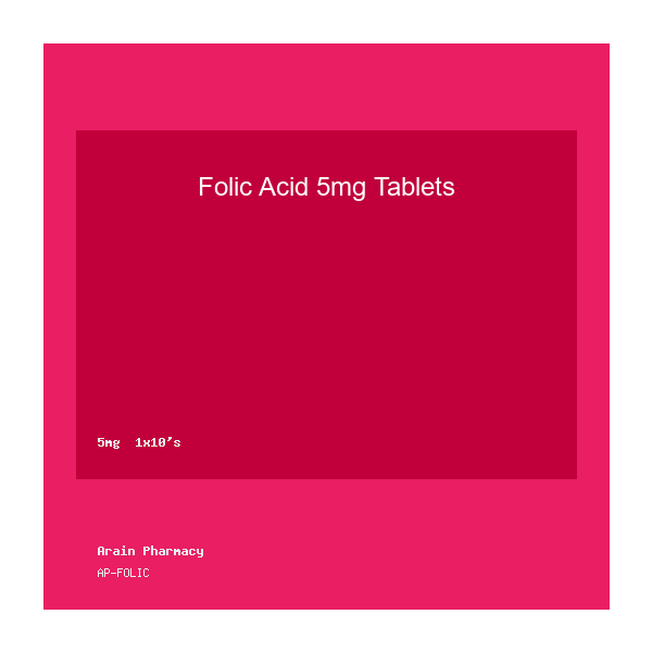 Folic Acid 5mg Tablets
